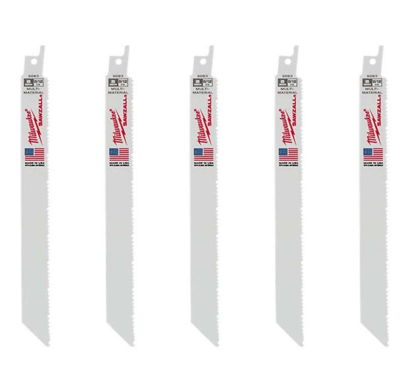 Milwaukee 48-00-5093 BLADE RECIP 8/1 8/12TX8IN 5PK