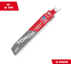 Milwaukee 48-00-5301 6" 8TPI THE TORCH WITH CARBIDE TEETH 3PK
