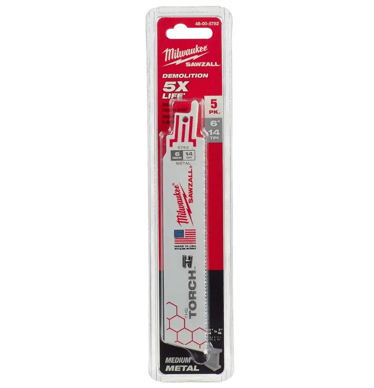 Milwaukee 48-00-5782 BLADE RECIP 14T 14TX6IN 5PK