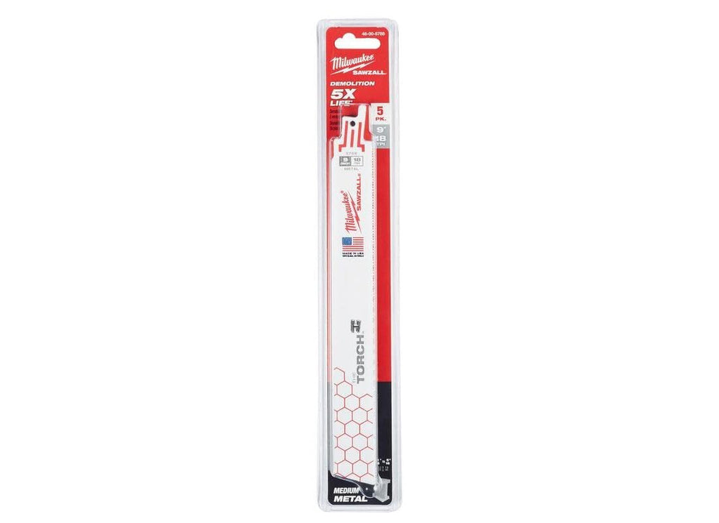 Milwaukee 48-00-5788 BLADE RECIP 18T 18TX9IN 5PK