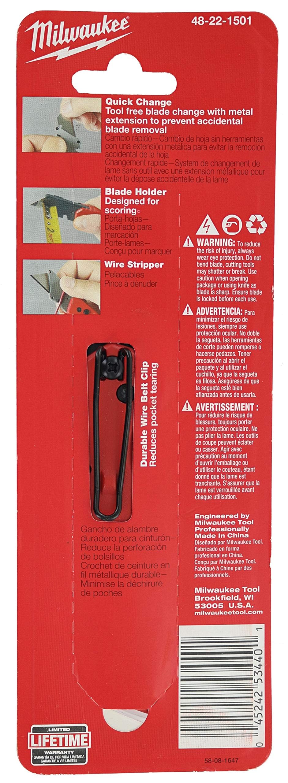 Milwaukee 48-22-1501 FASTBACK FOLDING UTILITY KNIFE