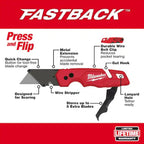 Milwaukee 48-22-1502 FASTBACK FOLDING UTILITY KNIFE WITH BLADE STORAGE