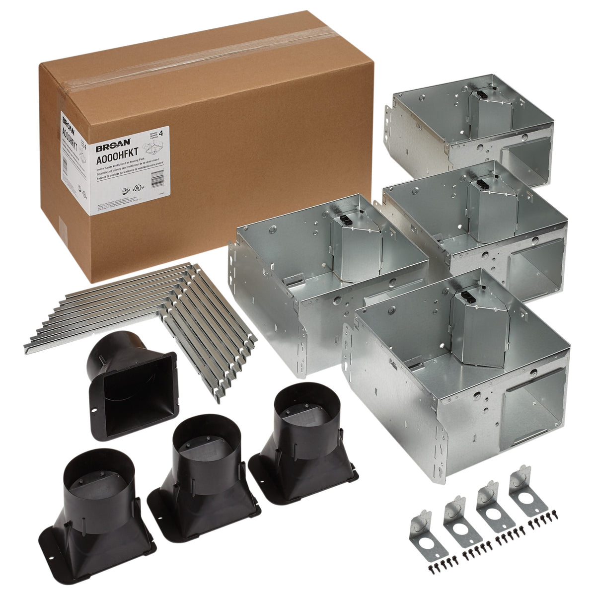 Broan A000HFKT FLEX SERIES VENTILATION FAN HOUSING PACK WITH FLANGE KIT VENTILATION FAN HOUSING PACK WITH FLANGE KIT