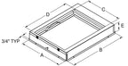 ECCO 599384 14X20 1-2 INCH FAN COIL FILTER BASE