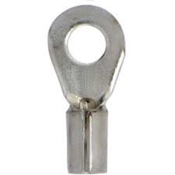 Diversitech 4205CX Non-Insulated Solderless Ring Terminal, 16 to 14 AWG Conductor, Steel, Silver