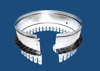 M&M METAL MCO-111 START COLLAR 18IN TAB-LOCK W/HOLES FOR 1" OR 1.5" DUCTBOARD #508
