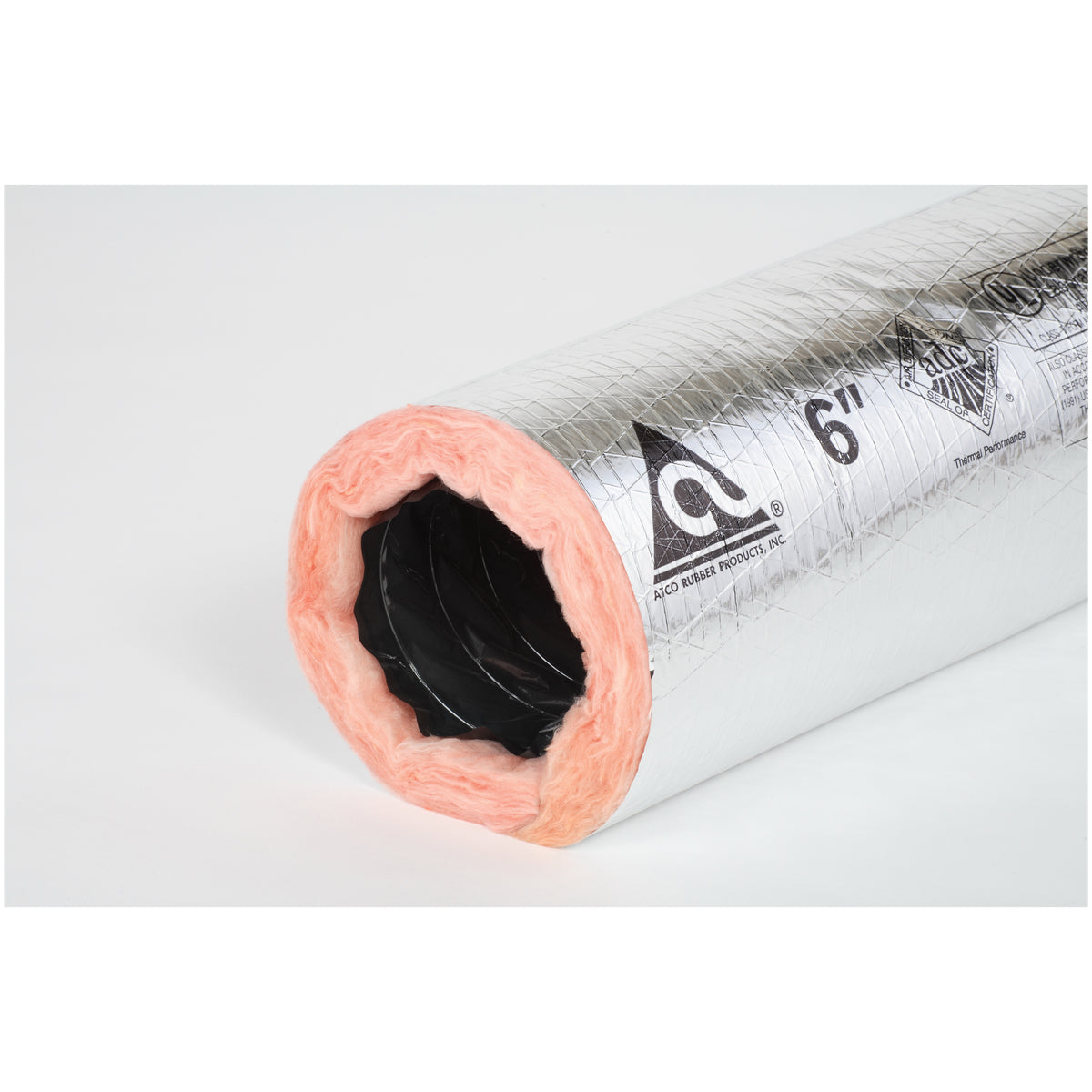 ATCO 13602406 6" R6 FLEX DUCT 036BRF,6"X25' SILVER 30 SERIES R6 DUCT