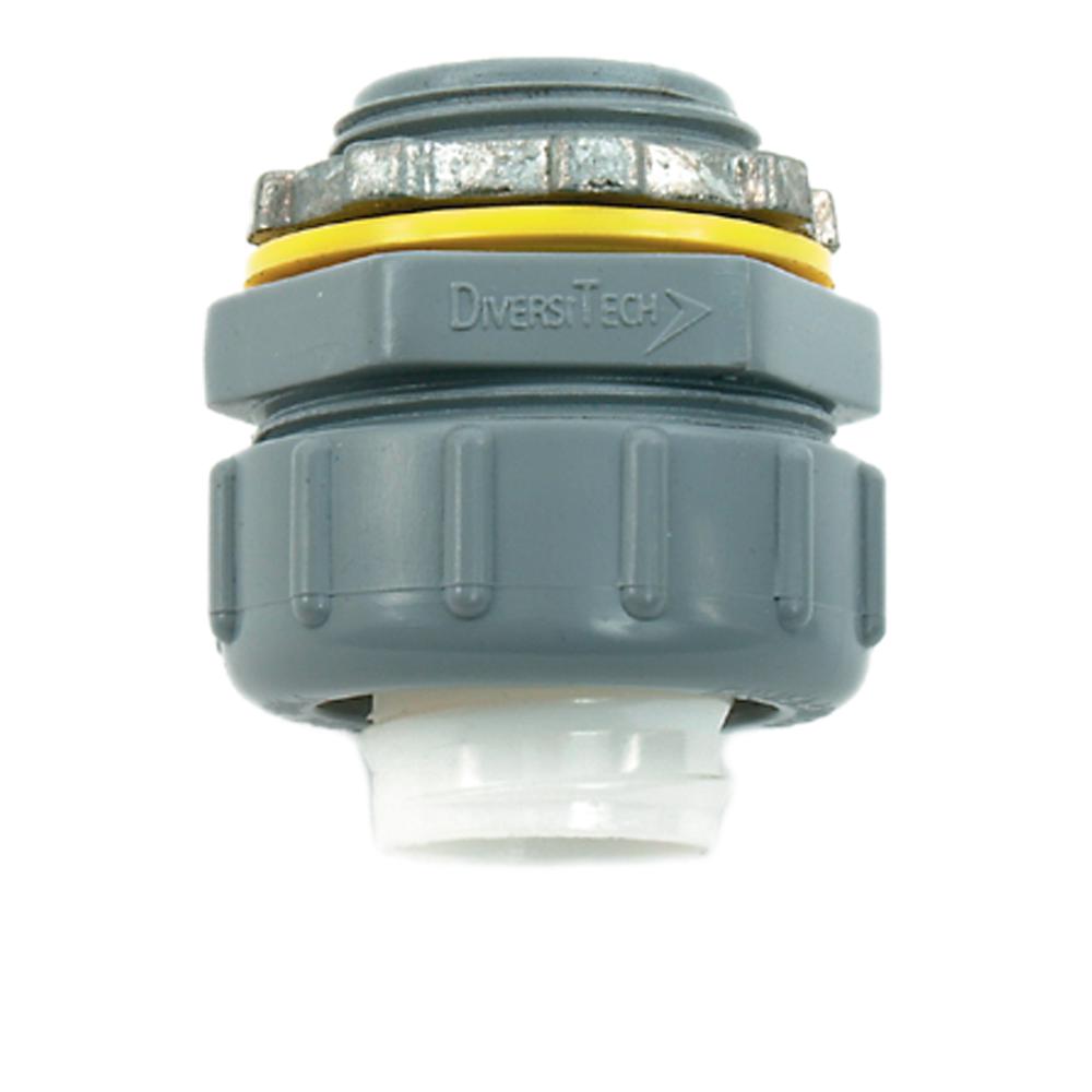 Diversitech 750-NMLT50 Liquid Tight Straight Connector, 1/2 in Trade, Non-Metallic