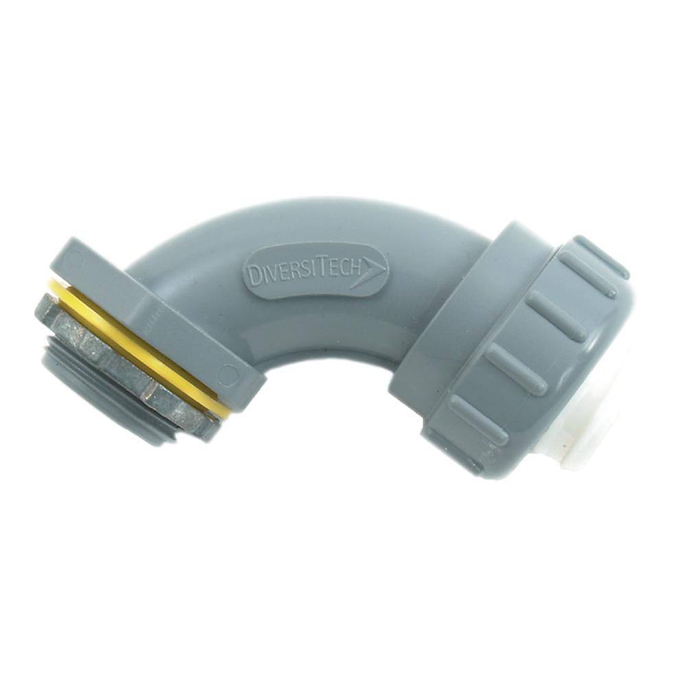 Diversitech 750-NMLT9050 Liquid Tight Elbow Connector, 1/2 in Trade, 90 deg, Non-Metallic