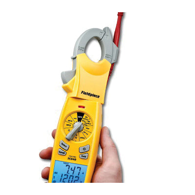 Fieldpiece SC640 Loaded Clamp Meter, 400 A, 50 MOhm, 50 to 500 Hz, LCD Display