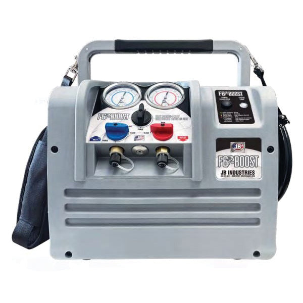 JB Industries F6-Boost Ignition-Proof Refrigerant Recovery Unit, 100/240 VAC, BLDC Motor-Driven Oilless Compressor