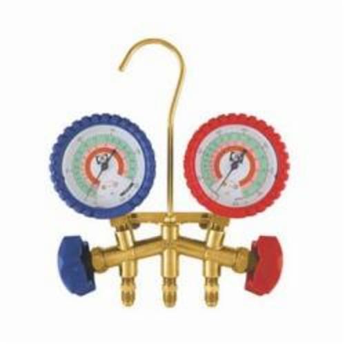 JB Industries M2-22231 2-Valve Standard Charging Manifold, For Use With R-22, R-404A, R-410A Refrigerant, Brass, Domestic