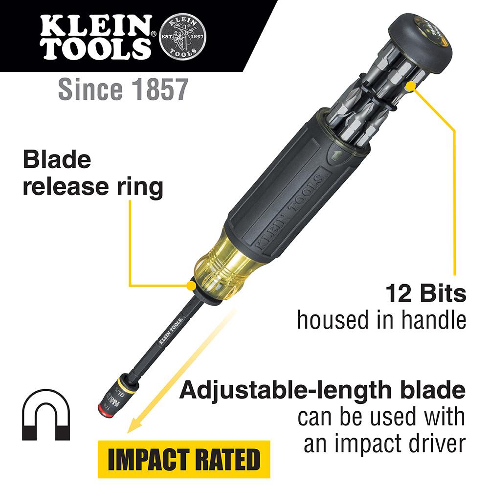 Klein 32304 14-IN-1 FLIP DRIVER ADJ LENGTH