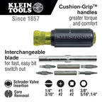 Klein 32527 11-IN-1 SCREW NUT DRIVER W/ SHRADER VALVE CORE REMOVER