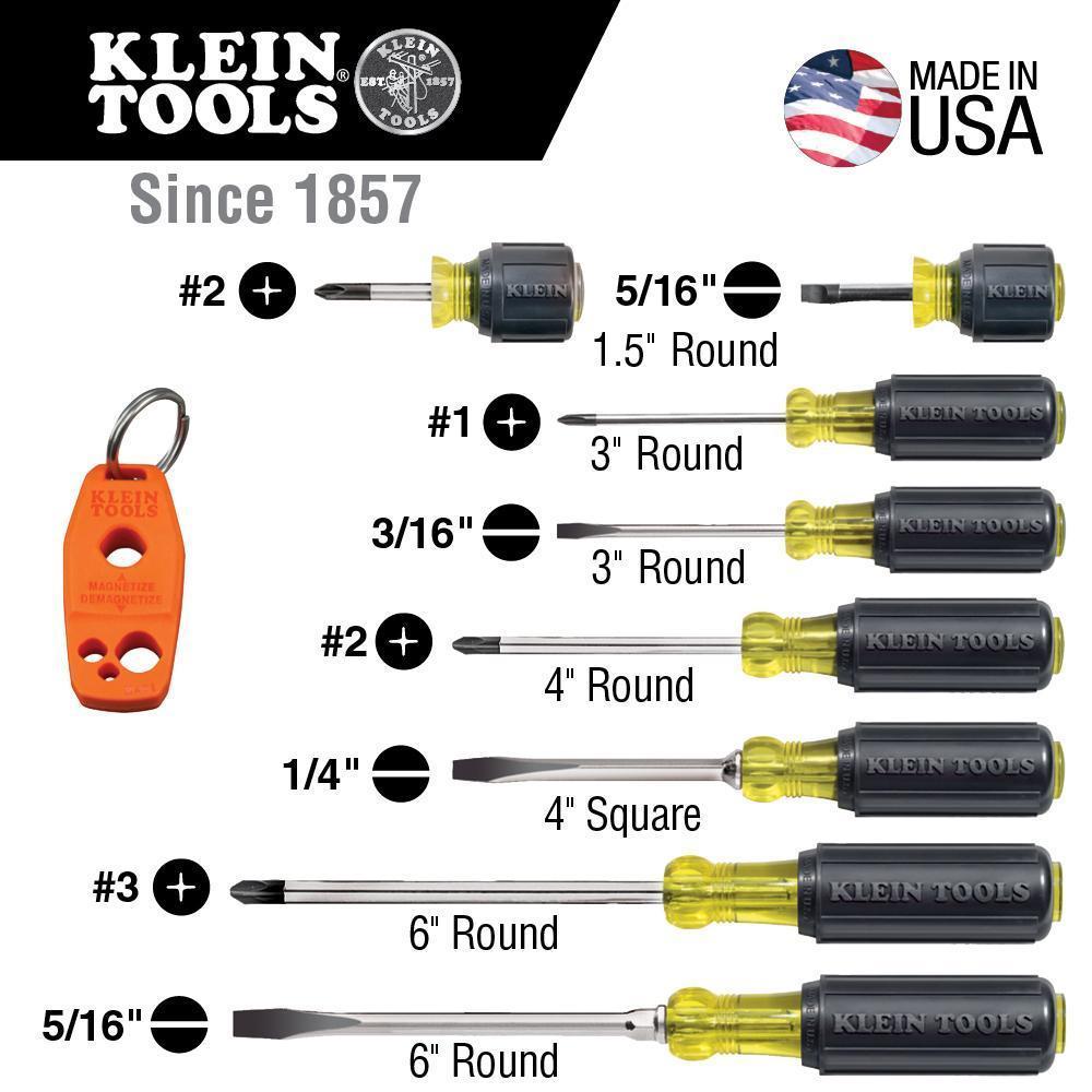 Klein 600-4 SCREWDRIVER 4^L SQUARE CUSHION GRIP, HEAVY DUTY