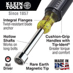 Klein 630M NUT DRIVER SET 1/4^ 5 5/16" RED YELLOW MAG