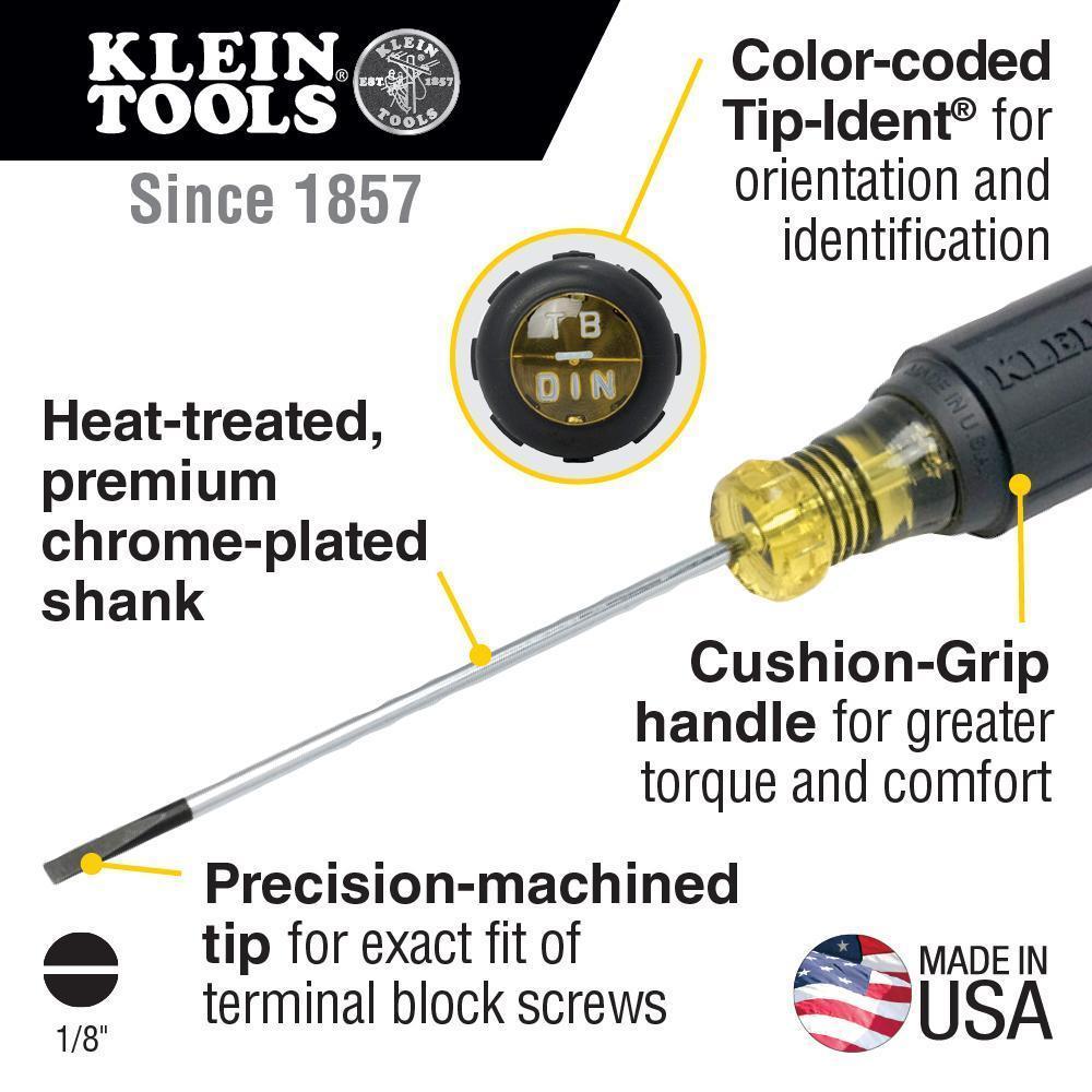 Klein 612-4 TERMINAL BLOCK SCREW SCREWDRIVR