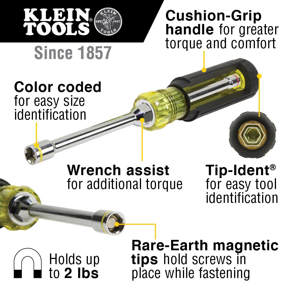 Klein 65064 NUT DRIVER 2IN1