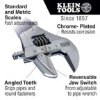 Klein D86930 WRENCH ADJUSTABLE 1 10IN