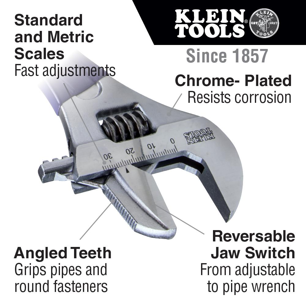 Klein D86930 WRENCH ADJUSTABLE 1 10IN