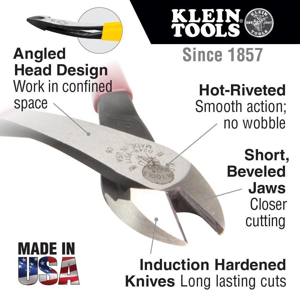 Klein D248-8 DIAG CUTTER W/ANGLE W/ANGLED HEAD