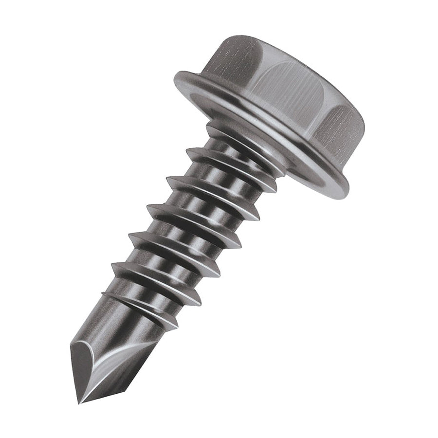 Malco  Bit-Tip  BT131T Self Drilling Screw, #8-18, Hex Washer Head, Hex Drive, Steel