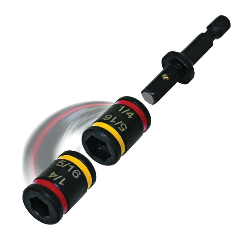 Malco  MSHC Reversible Dual-Sided Hex Chuck Driver, 1/4 in, 5/16 in, Hex Shank