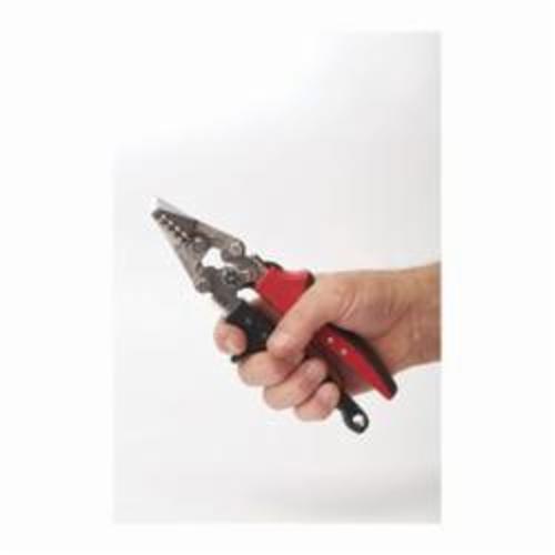 Malco  S3R Offset Hand Seamer, 24 ga Metal Gauge, 3-1/4 in W x 1-1/4 in D Straight Jaw, Graduations 1/4 in Increments, Ergonomic/RedLine  Handle