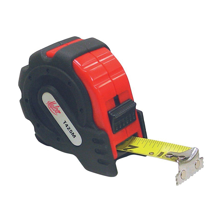 Malco  T425M Magnetic Tip Measuring Tape, 25 ft L x 1 in W Blade, Imperial Measuring System