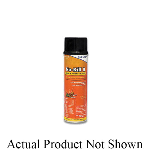 Nu-Calgon Nu-Kill  II 4292-75 Wasp and Hornet Killer, 13.5 oz Aerosol Can, Aerosal Spray Form, Clear, Petroleum Distillates Odor/Scent