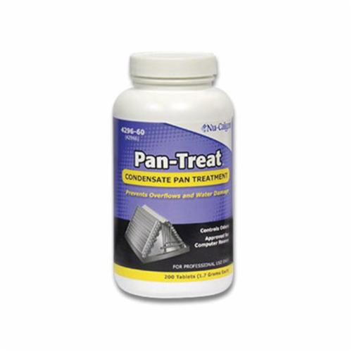 Nu-Calgon Pan-Treat  4296-60 Condensate Pan Treatment Tablet, 200 Tablet Bottle, Solid, Coconut