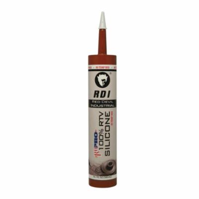 Red Devil  RD PRO  08090I Heat-Resistant Industrial Grade RTV Silicone Sealant, 10.1 oz Cartridge, Paste, Red, 1.04