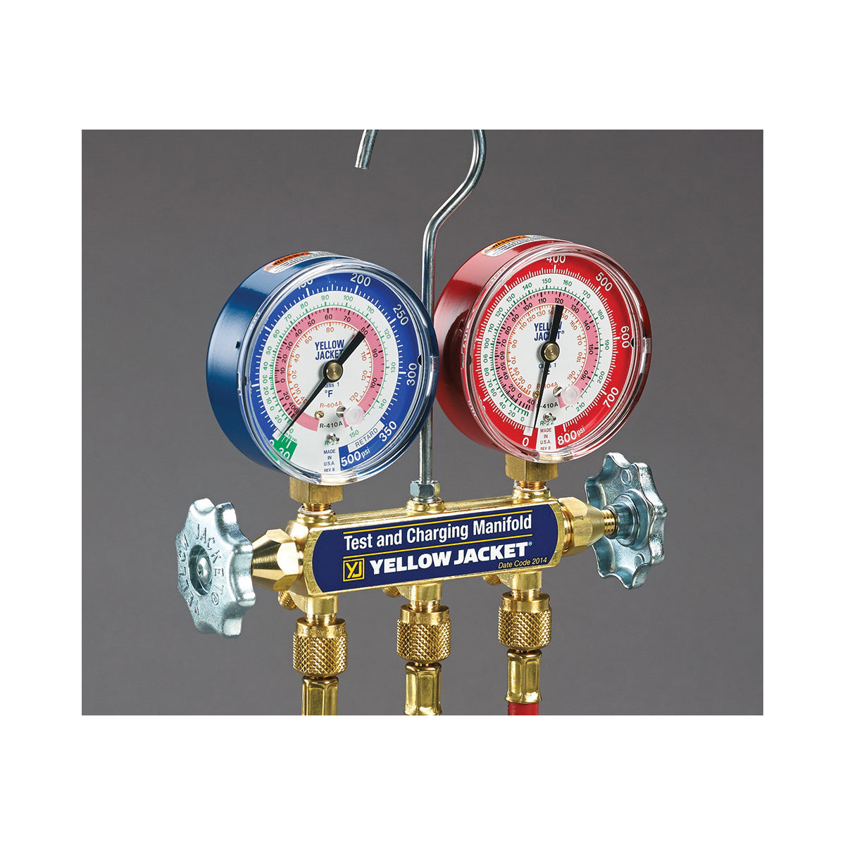 Yellow Jacket 42006 MANIFOLD & HOSES 2V BRASS BODY R22 R134 R404 RITCHIE