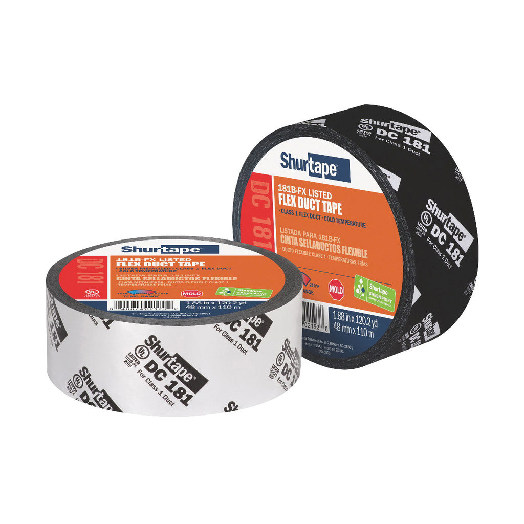 Shurtape Technologies TAPE 164686 DC181 2" FLEX DUCT METALIZED FILM TAPE 2 "X 120YD