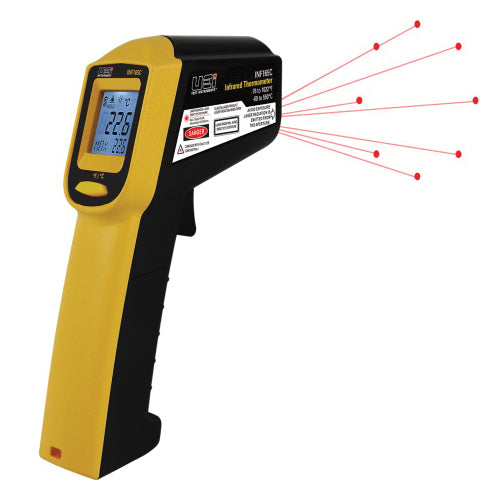 UEi Test Instruments  INF165C Infrared Thermometer, 32 to 122 deg F, +/- 2 %, 0.500694444444444 Focus Spot, 0.95 Fixed, AAA Battery