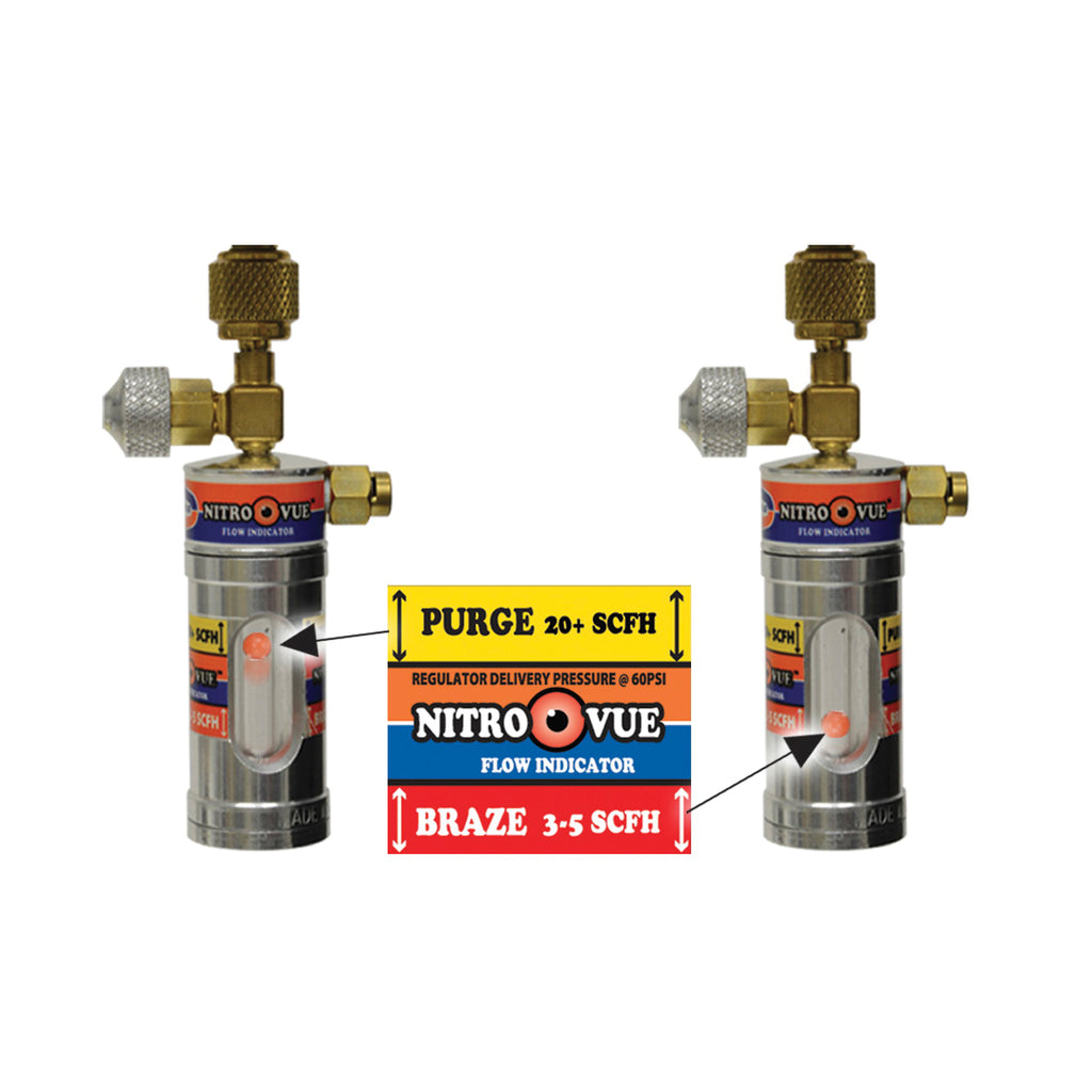 UNIWELD  NitroVue  NV1 Flow Indicator, 200 psi Pressure, Female Flare x Male Flare Connection