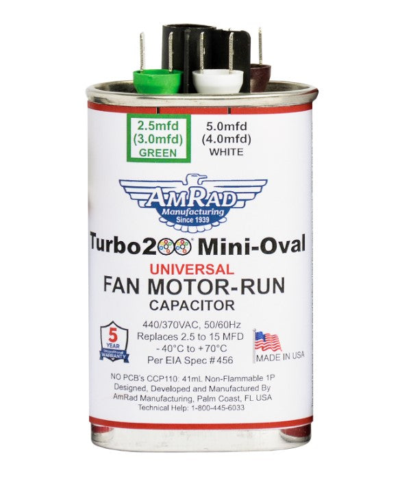 RectorSeal TURBOMINIOVAL 2.5-15MFD UNIV CAP OVAL